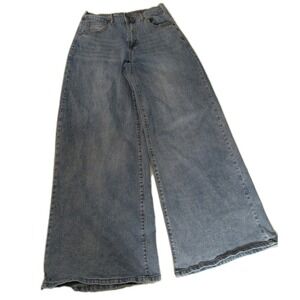 FIRE & RAIN Wide Leg Jeans Womens Size 9 Denim High Rise Stretch Medium Wash